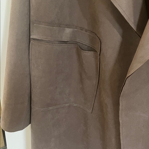 Suede like open front blazer - Picture 3 of 5